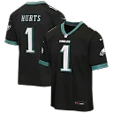 Zennovawear Jalen Hurts Philadelphia Eagles Youth Alternate Game Jersey - Black