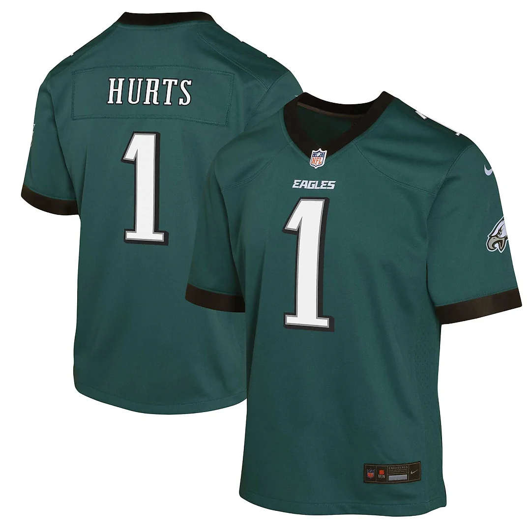 Zennovawear Jalen Hurts Philadelphia Eagles Youth Game Jersey - Green