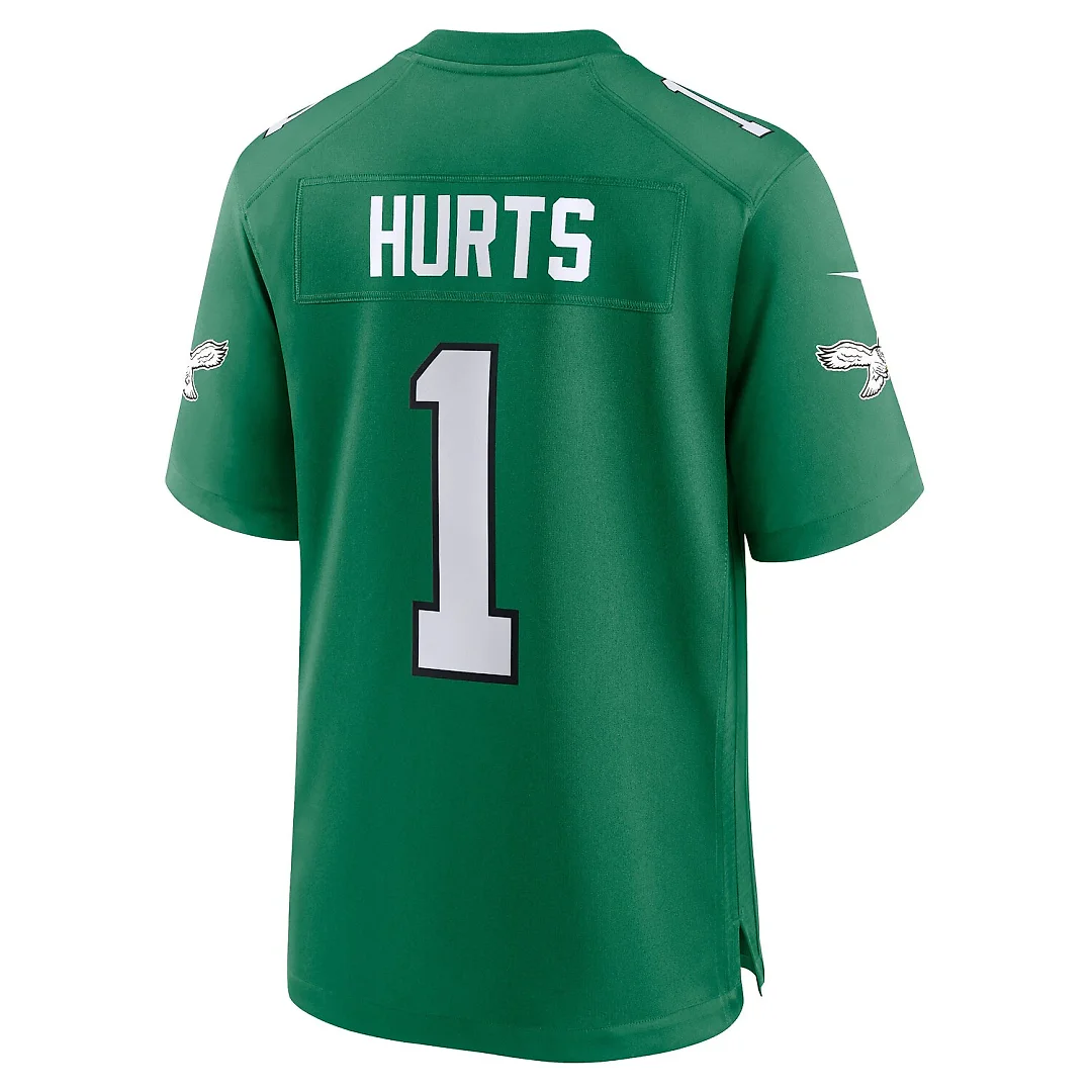Zennovawear Jalen Hurts Philadelphia Eagles Youth Game Jersey - Kelly Green