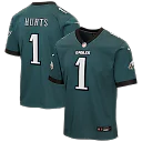 Zennovawear Jalen Hurts Philadelphia Eagles Youth Team Game Jersey - Midnight Green