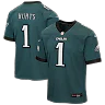 Zennovawear Jalen Hurts Philadelphia Eagles Youth Team Game Jersey - Midnight Green