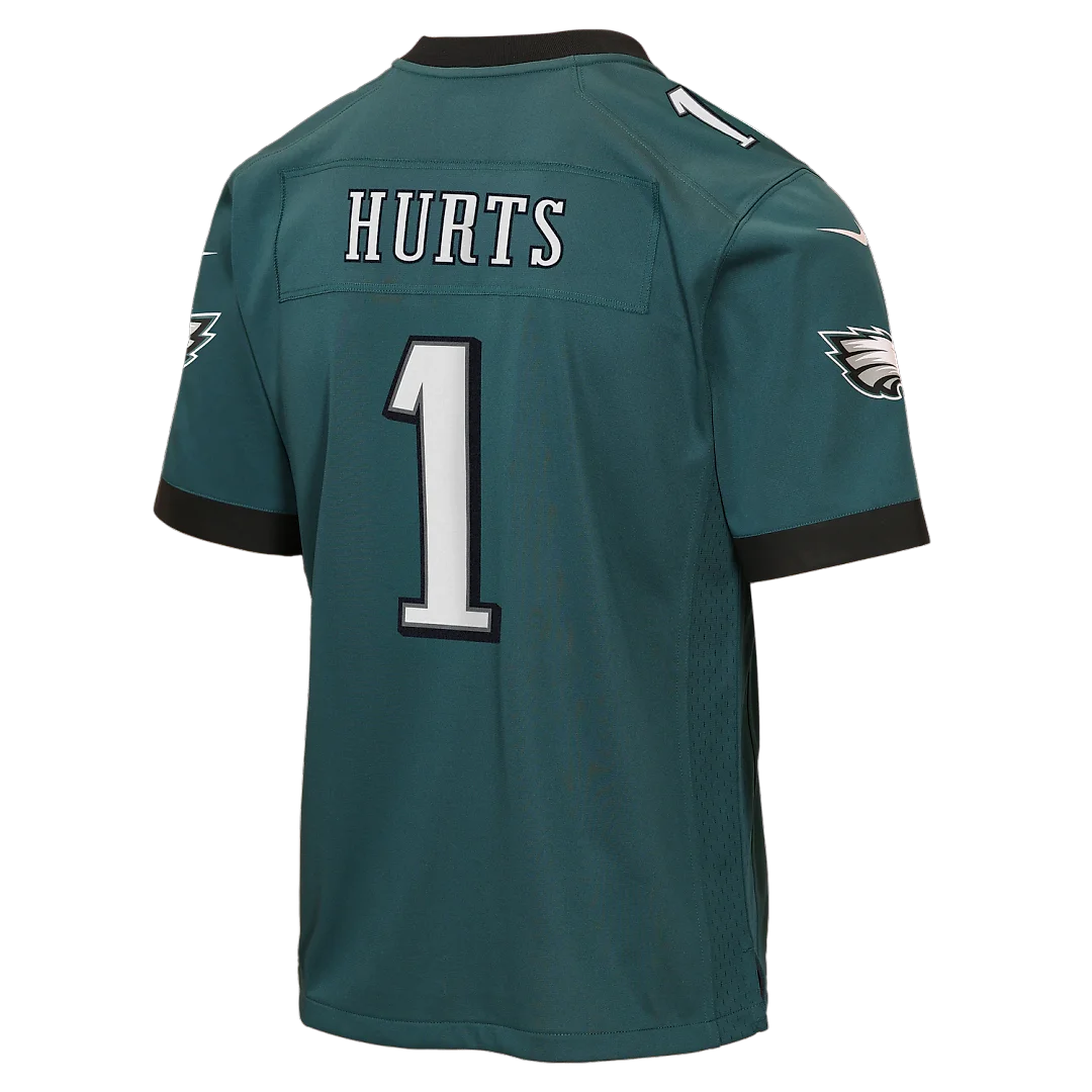 Zennovawear Jalen Hurts Philadelphia Eagles Youth Team Game Jersey - Midnight Green