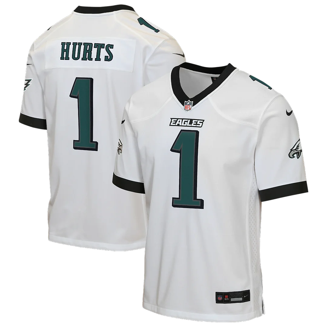 Zennovawear Jalen Hurts Philadelphia Eagles Youth Game Jersey - White