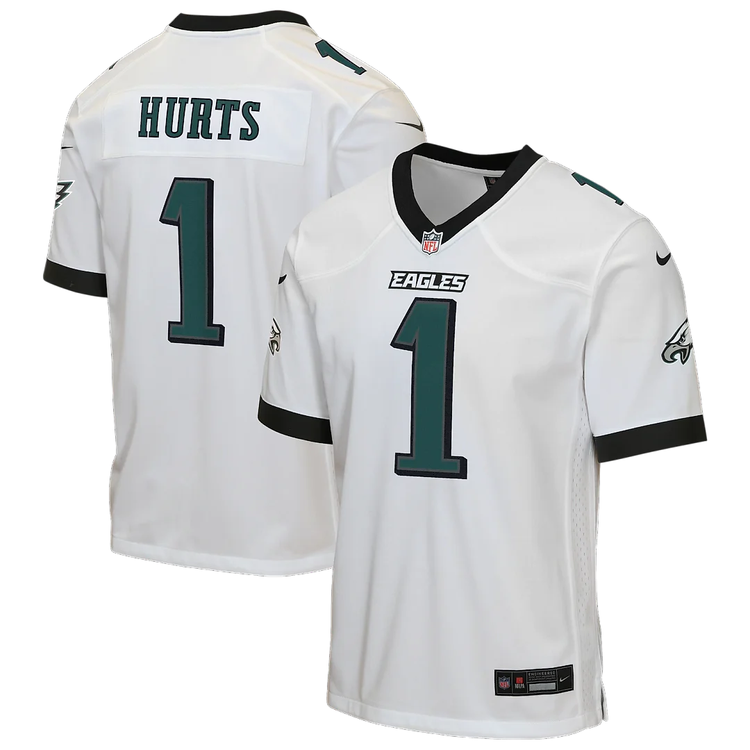 Zennovawear Jalen Hurts Philadelphia Eagles Youth Game Jersey - White
