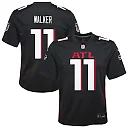 Zennovawear Jalon Walker Atlanta Falcons Youth Team Game Jersey - Black
