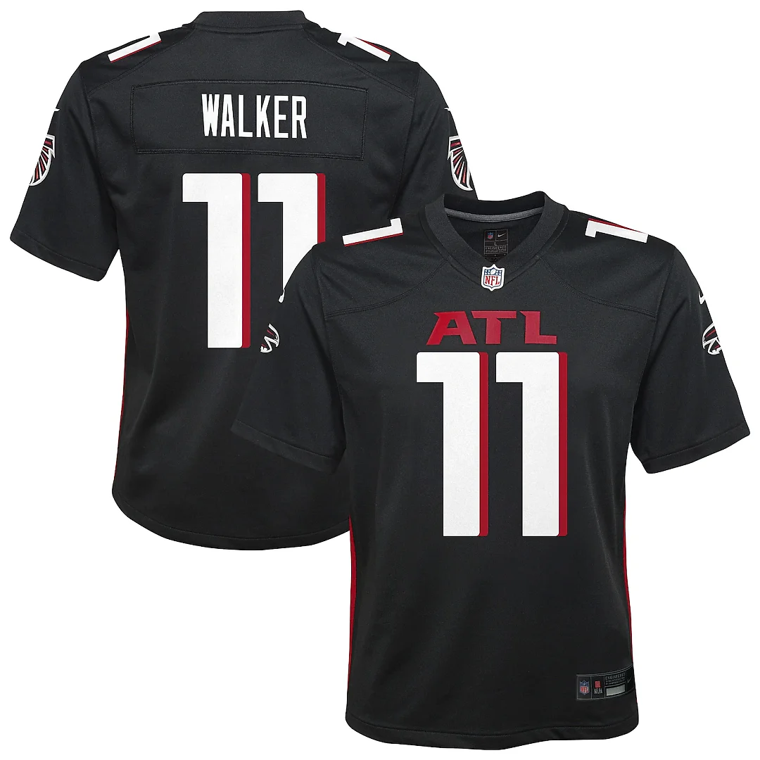 Zennovawear Jalon Walker Atlanta Falcons Youth Team Game Jersey - Black