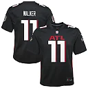 Zennovawear Jalon Walker Atlanta Falcons Youth Team Game Jersey - Black