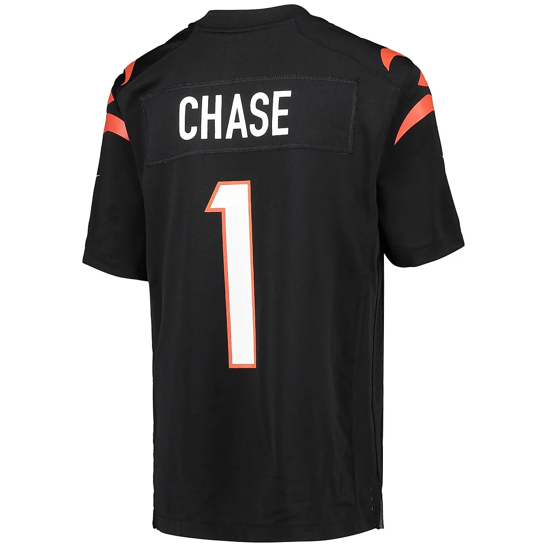 Zennovawear Ja'Marr Chase Cincinnati Bengals Youth Game Jersey - Black