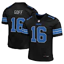 Zennovawear Jared Goff Detroit Lions Youth Game Jersey - Black