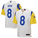 Zennovawear Jared Verse Los Angeles Rams Youth Game Jersey - White