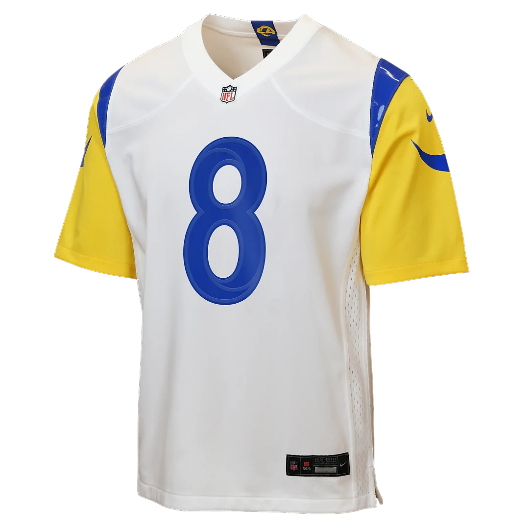 Zennovawear Jared Verse Los Angeles Rams Youth Game Jersey - White