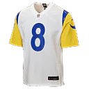 Zennovawear Jared Verse Los Angeles Rams Youth Game Jersey - White