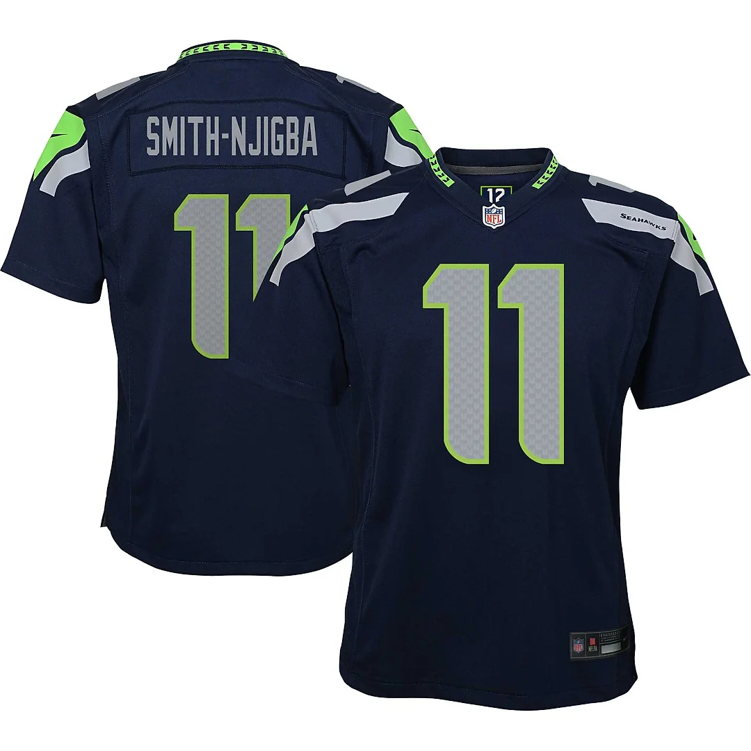 Zennovawear Jaxon Smith-Njigba Seattle Seahawks Youth Game Jersey - College Navy