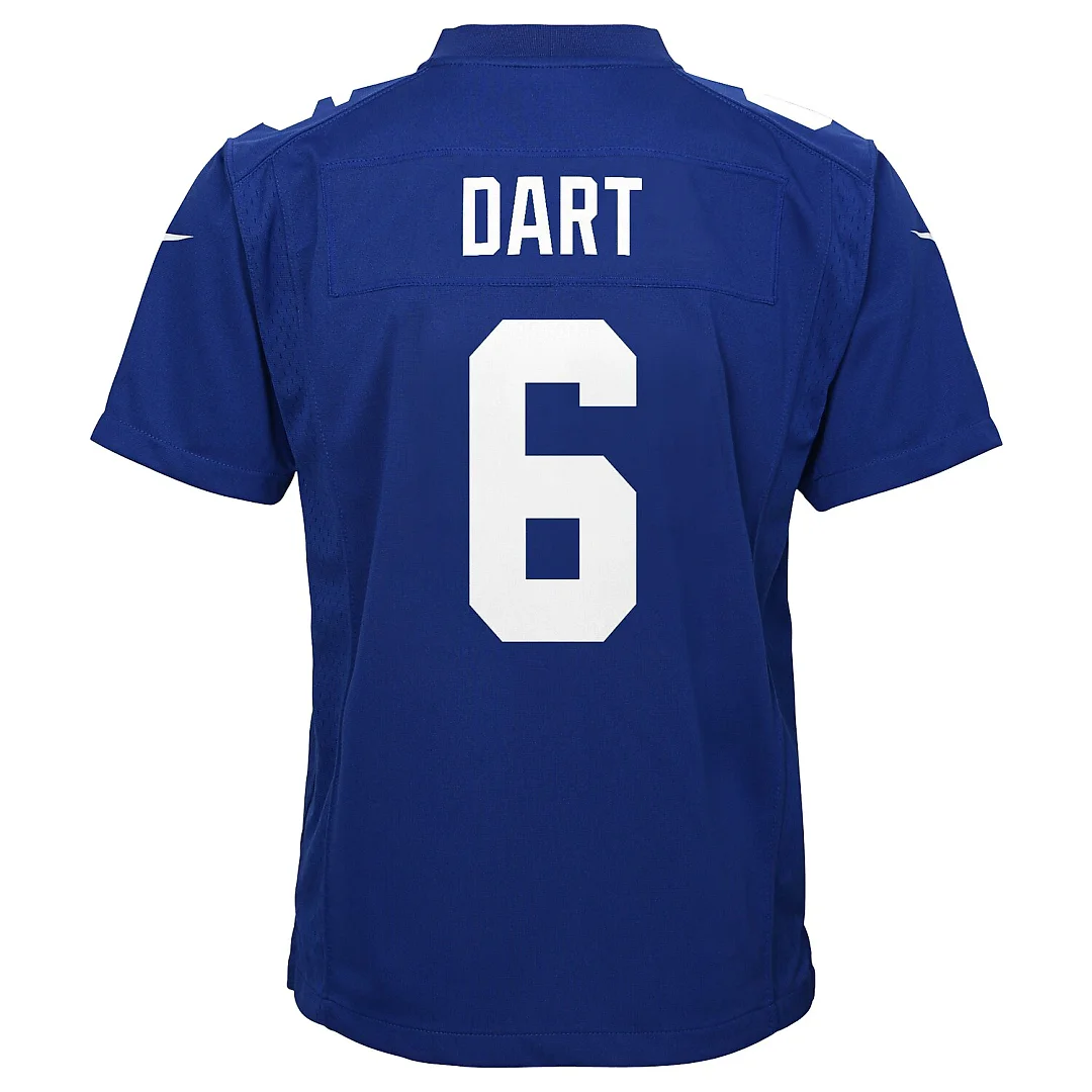 Zennovawear Jaxson Dart New York Giants Youth Team Game Jersey - Royal
