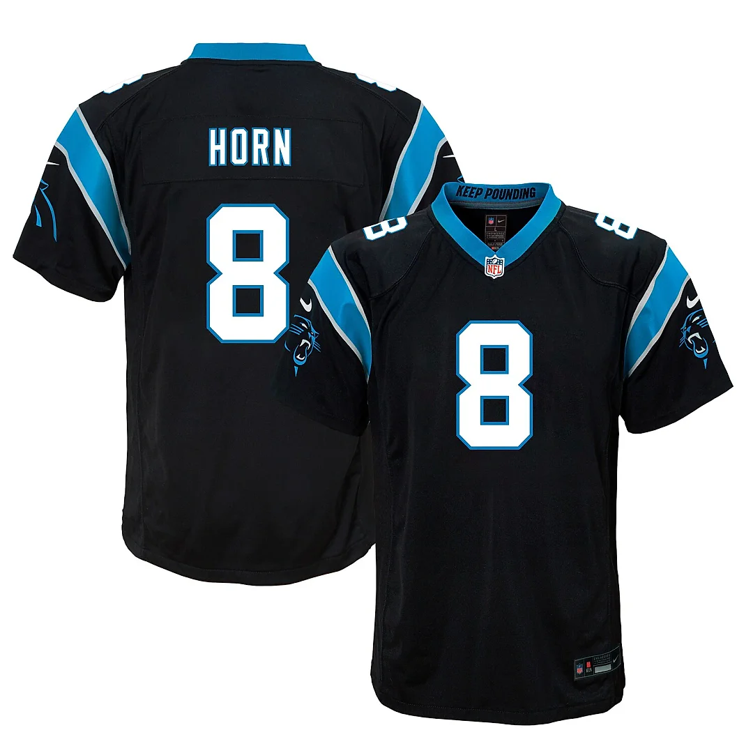 Zennovawear Jaycee Horn Carolina Panthers Youth Game Jersey - Black