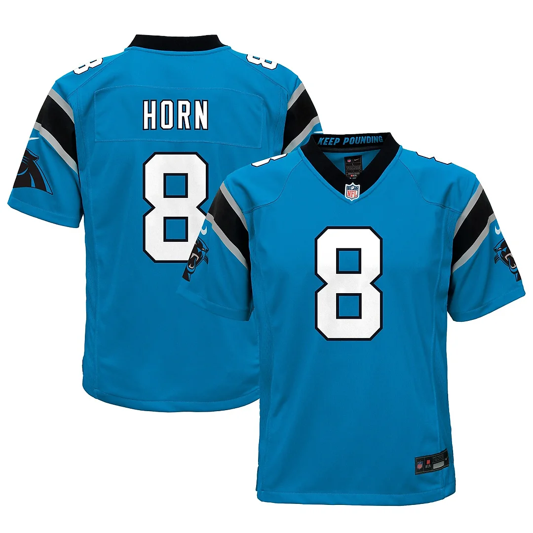 Zennovawear Jaycee Horn Carolina Panthers Youth Game Jersey - Blue