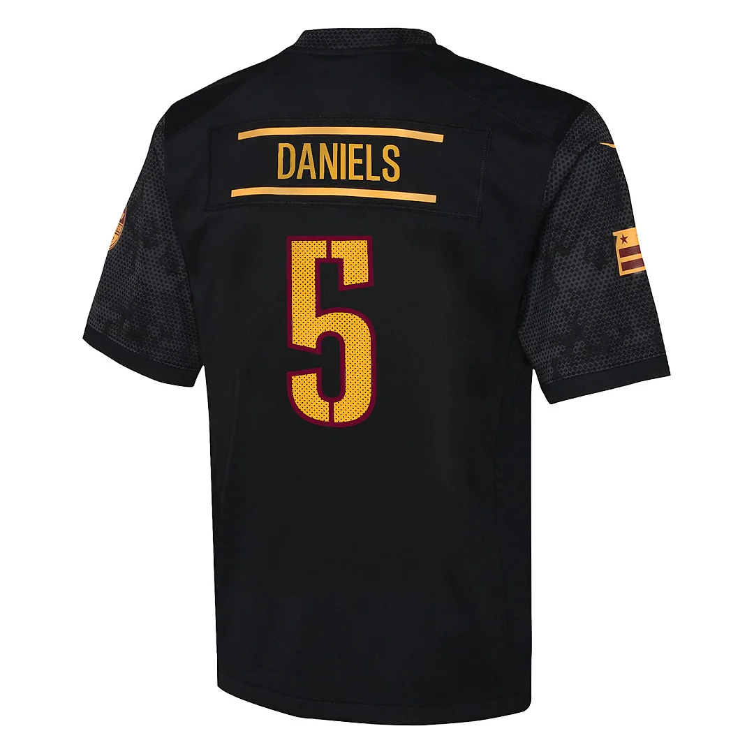 Zennovawear Jayden Daniels Washington Commanders Youth Alternate Game Jersey - Black