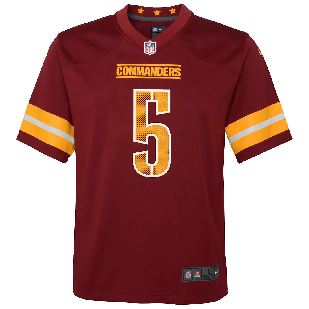 Zennovawear Jayden Daniels Washington Commanders Youth Game Jersey - Burgundy