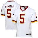 Zennovawear Jayden Daniels Washington Commanders Youth Game Super Bowl Era Jersey - White