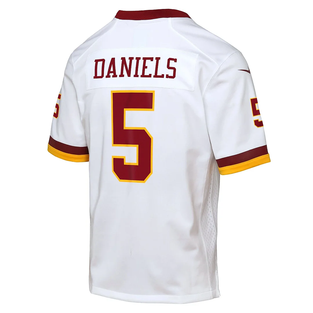 Zennovawear Jayden Daniels Washington Commanders Youth Game Super Bowl Era Jersey - White