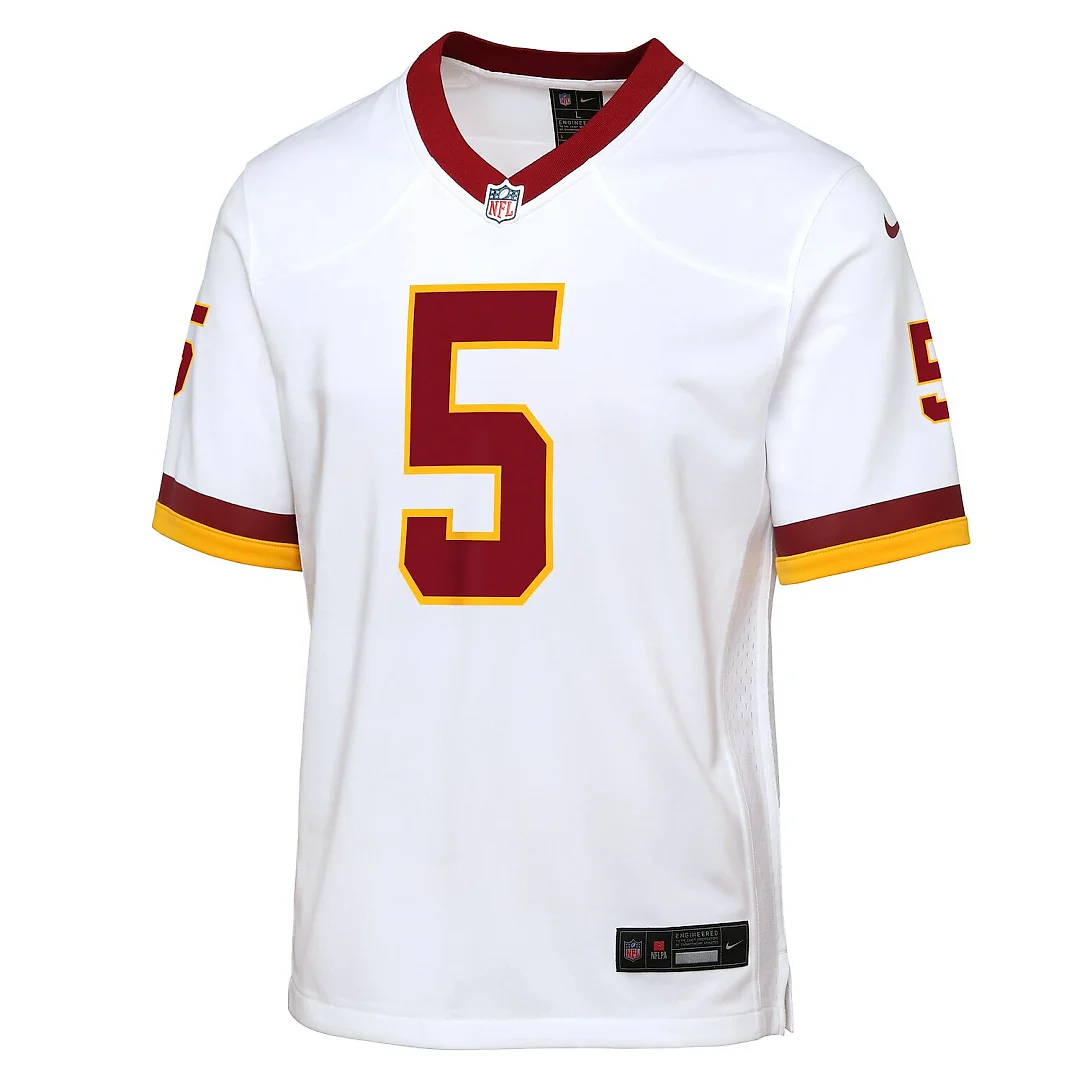 Zennovawear Jayden Daniels Washington Commanders Youth Game Super Bowl Era Jersey - White