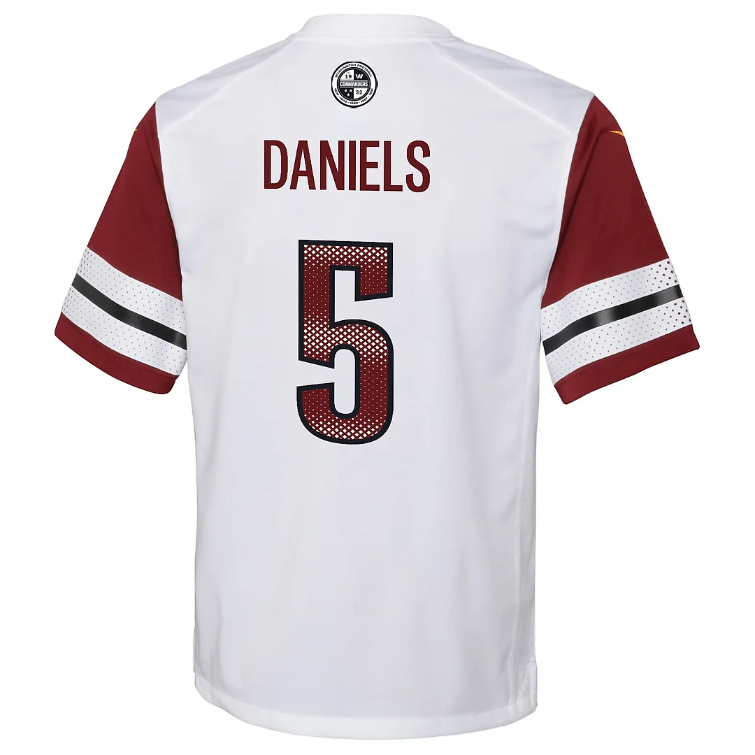 Zennovawear Jayden Daniels Washington Commanders Youth Game Jersey - White