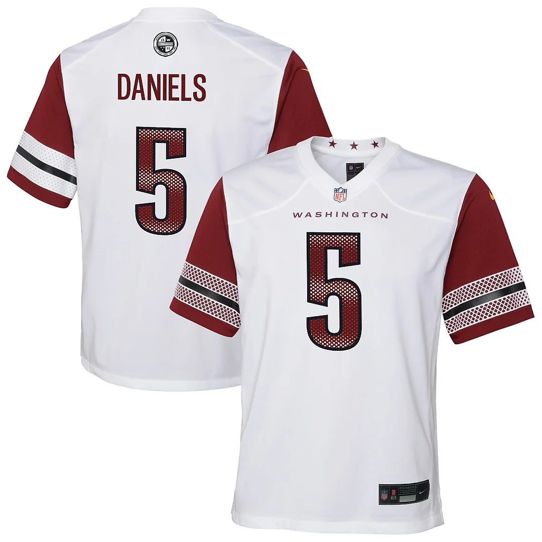Zennovawear Jayden Daniels Washington Commanders Youth Game Jersey - White