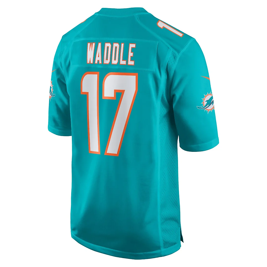 Zennovawear Jaylen Waddle Miami Dolphins Youth Game Jersey - Aqua