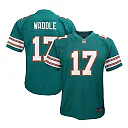 Zennovawear Jaylen Waddle Miami Dolphins Youth Game Jersey - Aqua