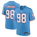 Zennovawear Jeffery Simmons Tennessee Titans Youth Game Jersey - Light Blue