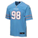 Zennovawear Jeffery Simmons Tennessee Titans Youth Game Jersey - Light Blue