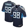 Zennovawear Jeffery Simmons Tennessee Titans Youth Game Jersey - Navy