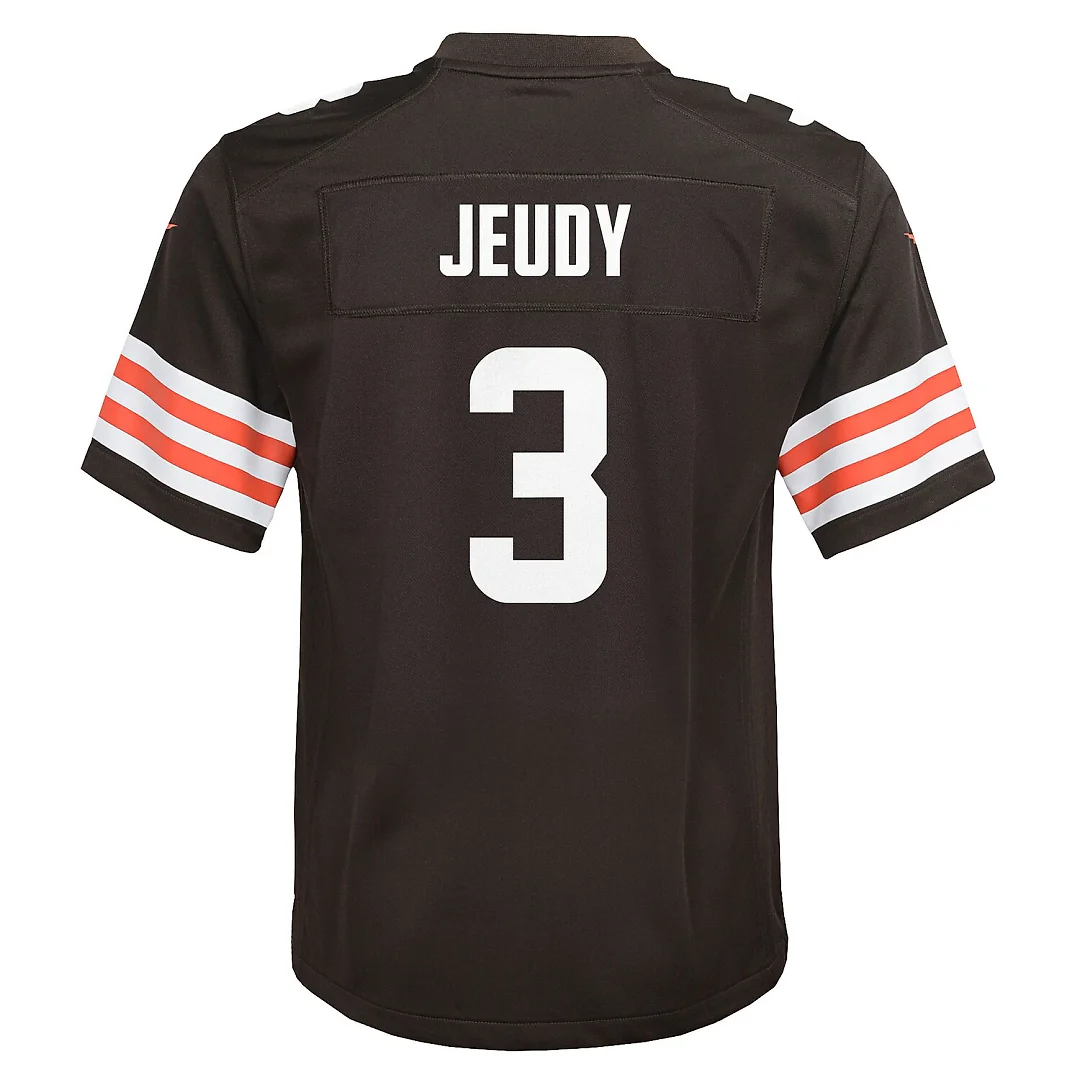 Zennovawear Jerry Jeudy Cleveland Browns Youth Team Game Jersey - Brown