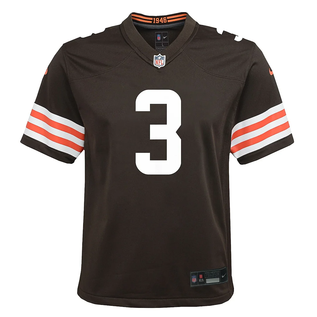 Zennovawear Jerry Jeudy Cleveland Browns Youth Team Game Jersey - Brown