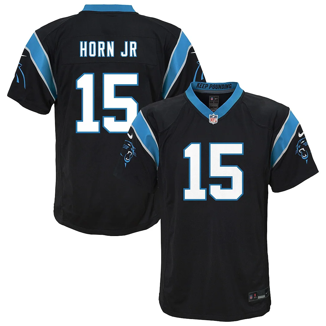 Zennovawear Jimmy Horn Jr. Carolina Panthers Youth Team Game Jersey - Black