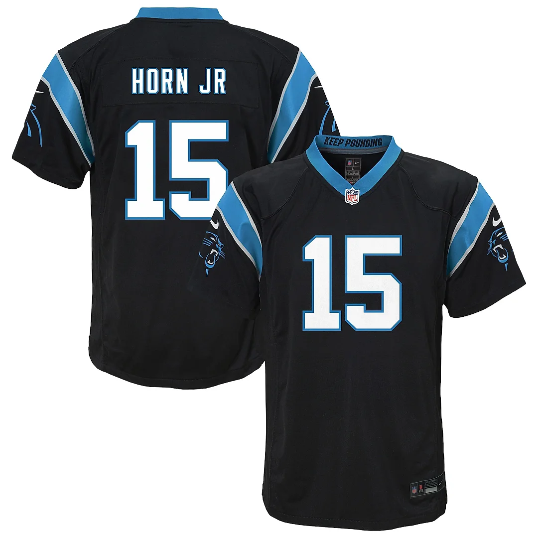 Zennovawear Jimmy Horn Jr. Carolina Panthers Youth Team Game Jersey - Black