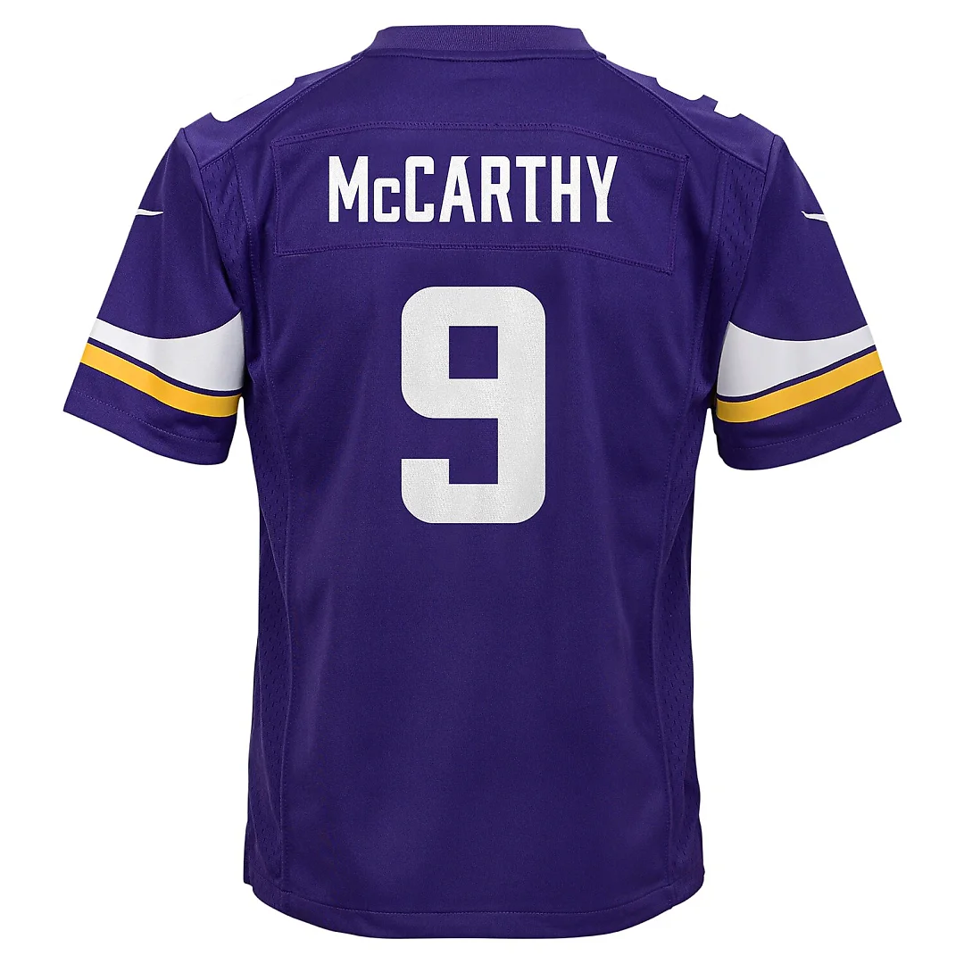 Zennovawear J.J. McCarthy Minnesota Vikings Youth Game Jersey - Purple