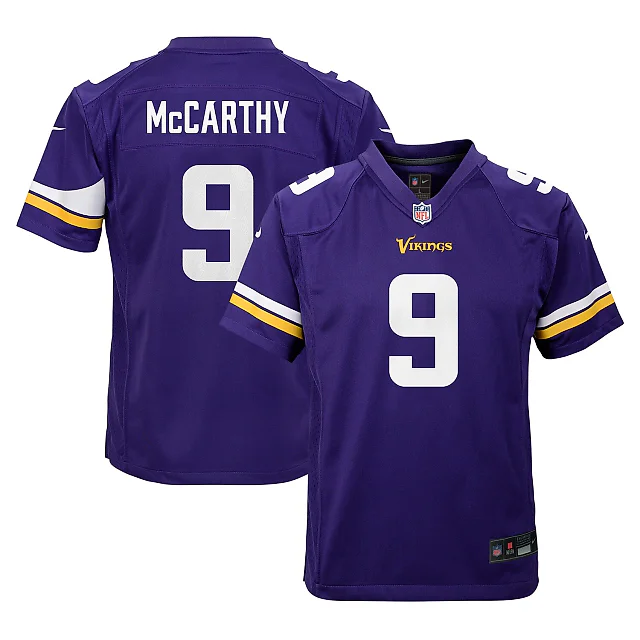 Zennovawear J.J. McCarthy Minnesota Vikings Youth Game Jersey - Purple