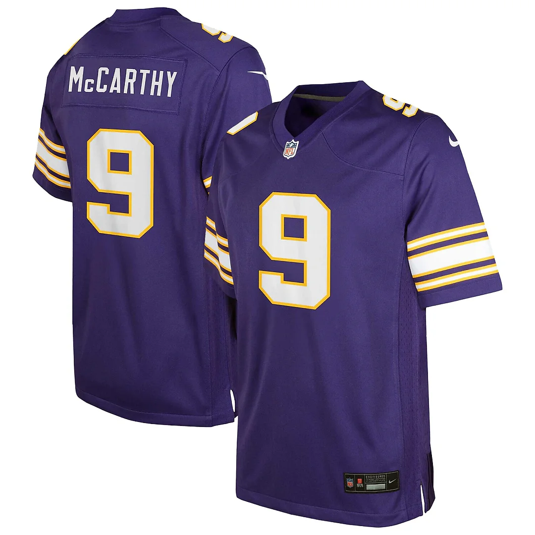 Zennovawear J.J. McCarthy Minnesota Vikings Youth Game Jersey - Purple