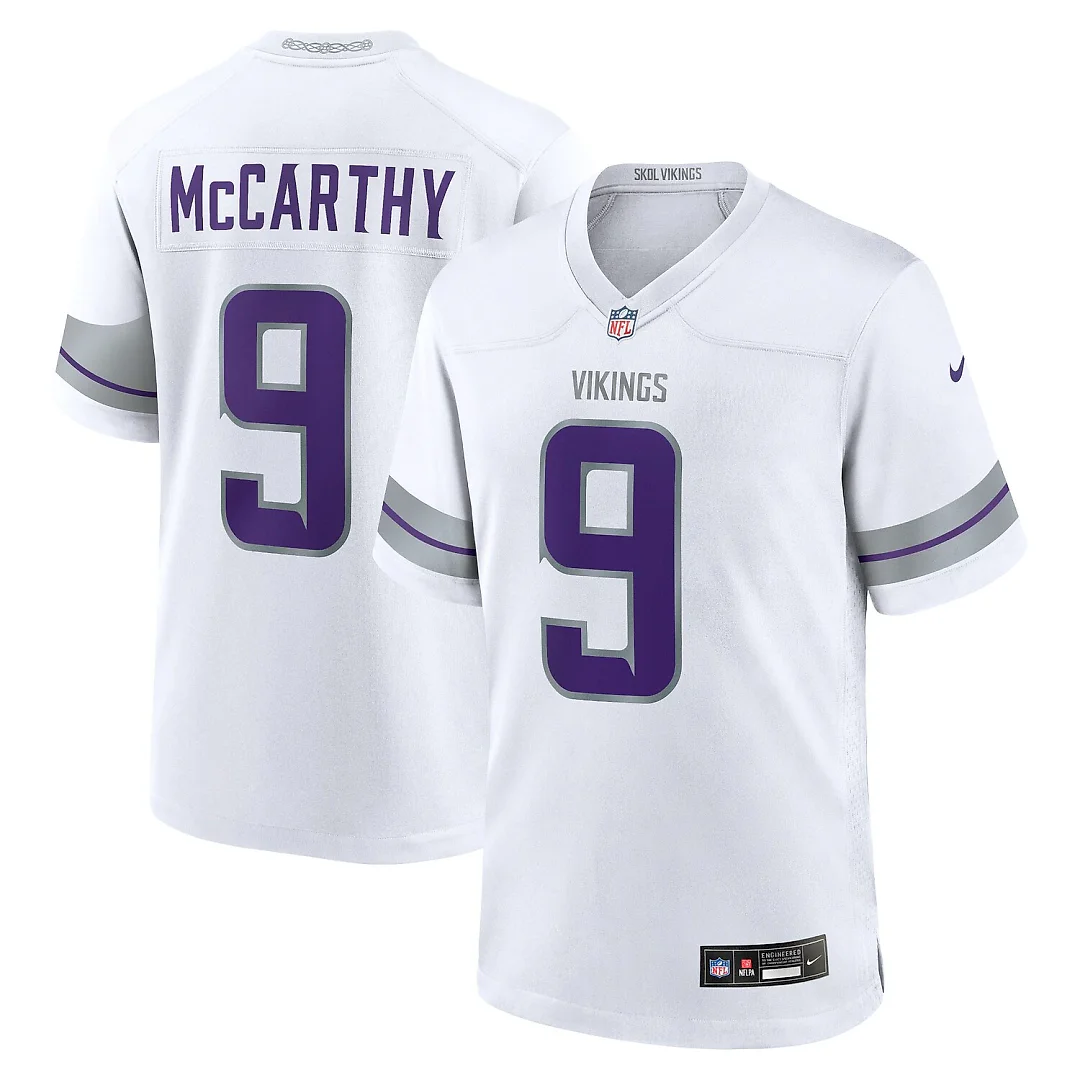Zennovawear J.J. McCarthy Minnesota Vikings Youth Game Jersey - White