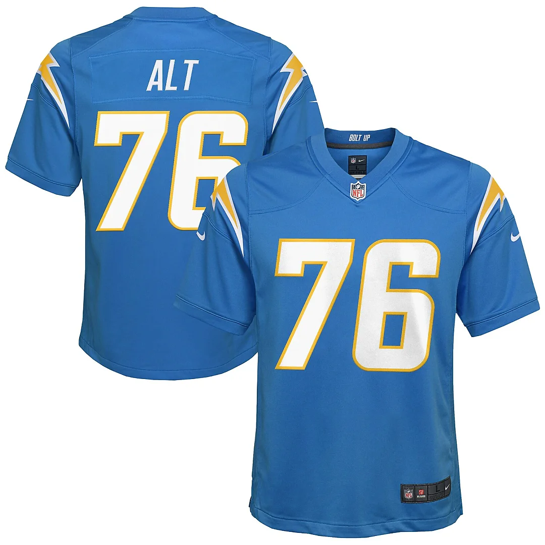 Zennovawear Joe Alt Los Angeles Chargers Youth Game Jersey - Powder Blue