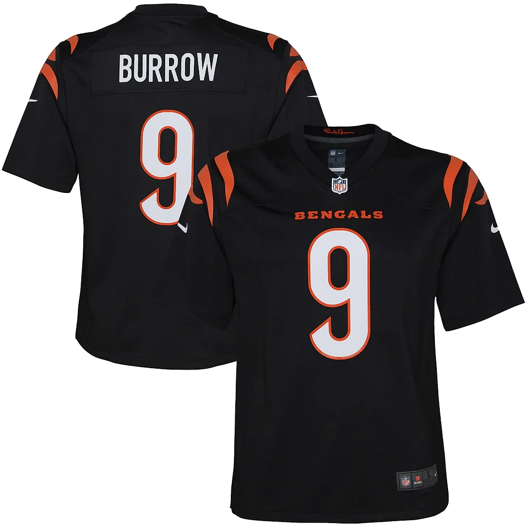Zennovawear Joe Burrow Cincinnati Bengals Youth Game Jersey - Black