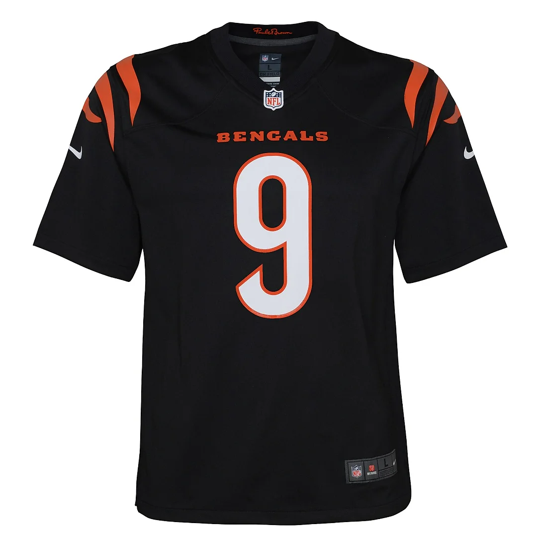 Zennovawear Joe Burrow Cincinnati Bengals Youth Game Jersey - Black