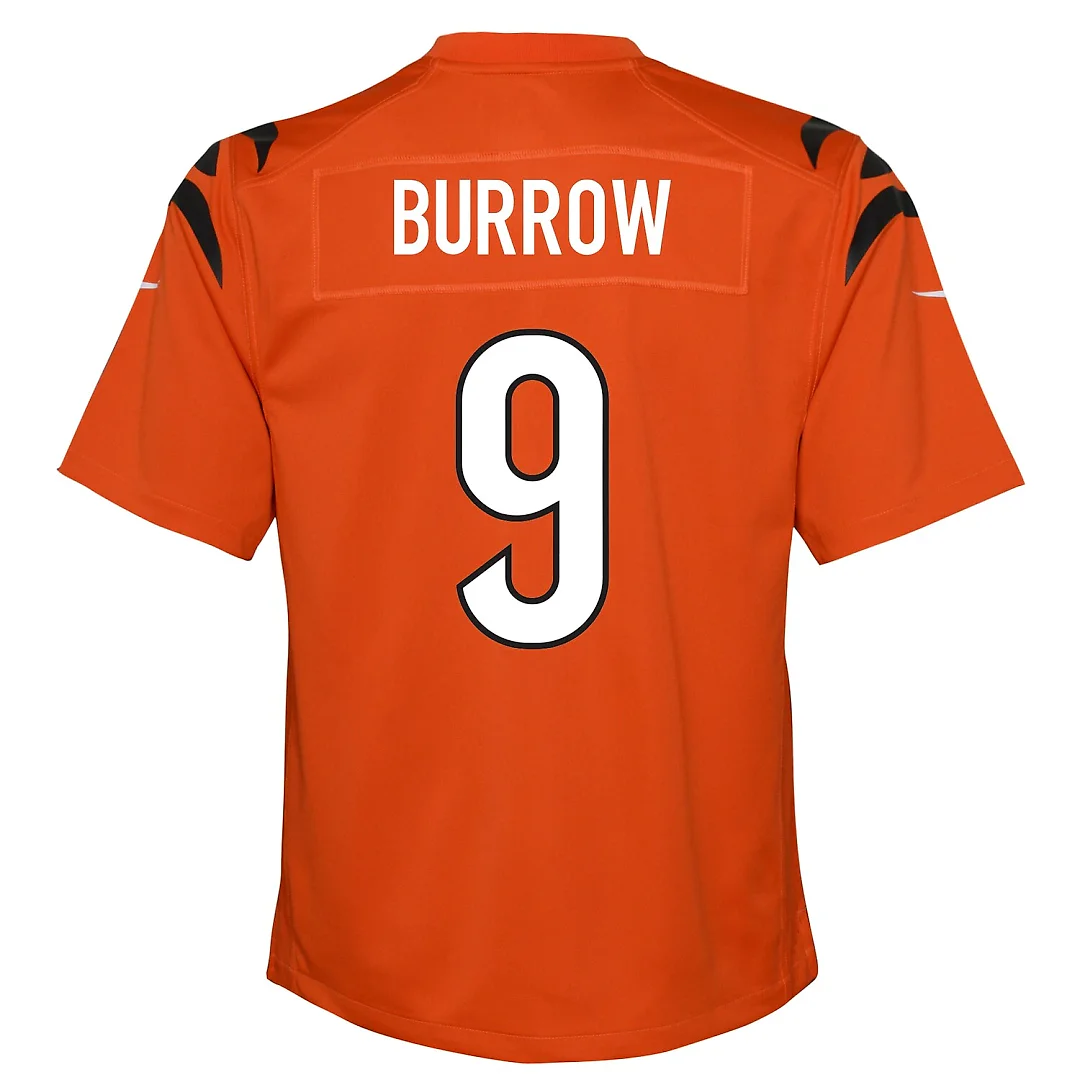 Zennovawear Joe Burrow Cincinnati Bengals Youth Game Jersey - Orange
