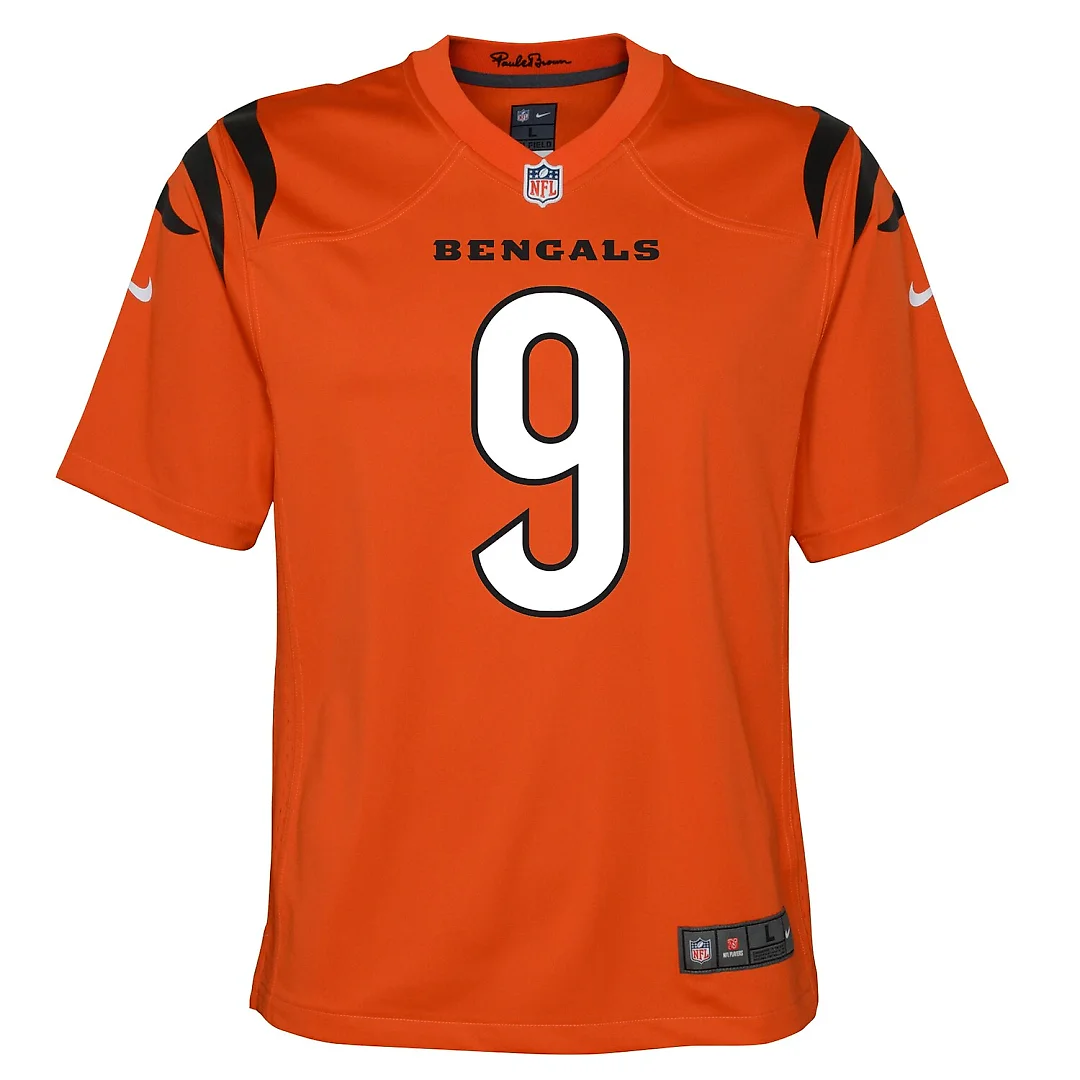 Zennovawear Joe Burrow Cincinnati Bengals Youth Game Jersey - Orange