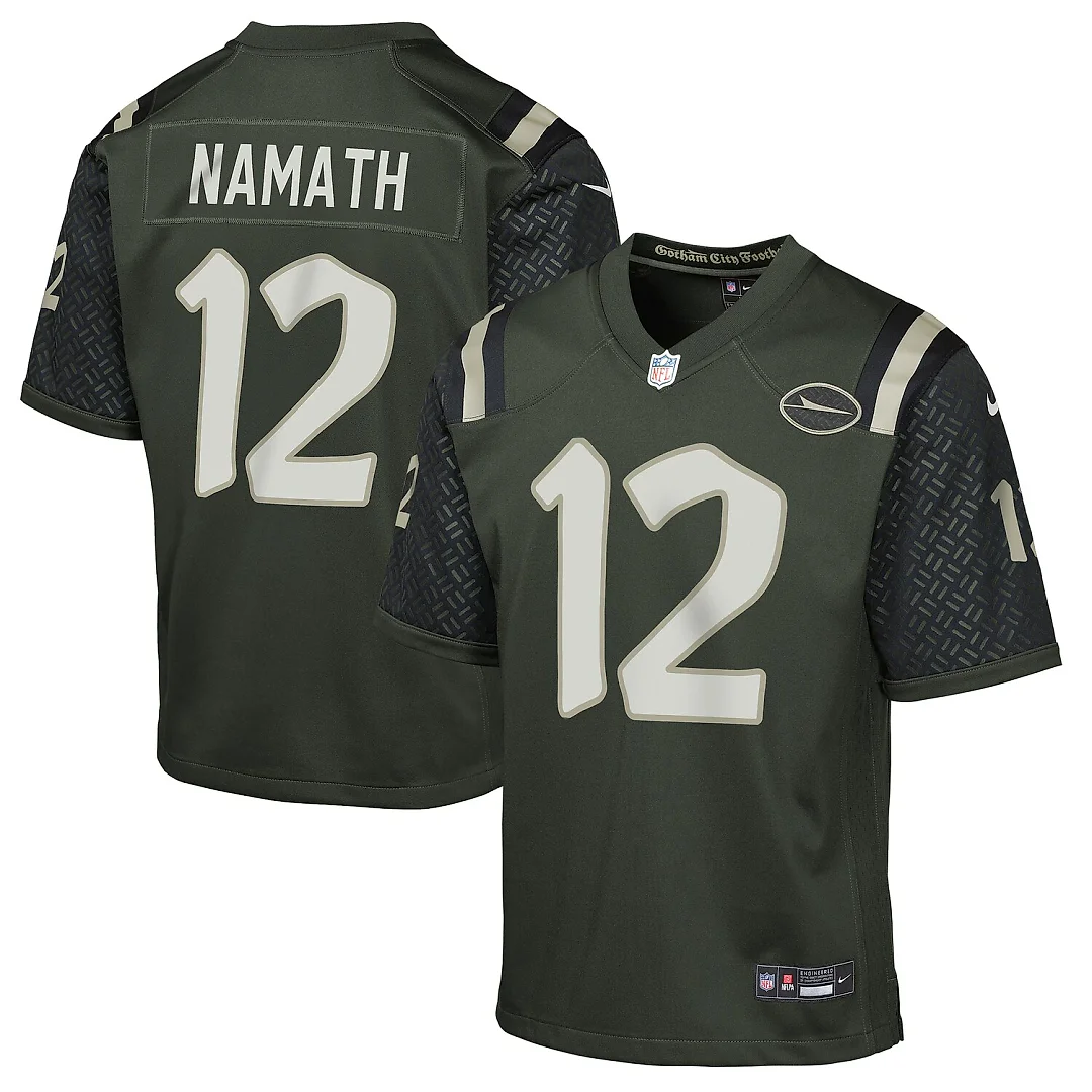 Zennovawear Joe Namath New York Jets Youth 2025 Rivalries Collection Retired Player Game Jersey - Gotham Green
