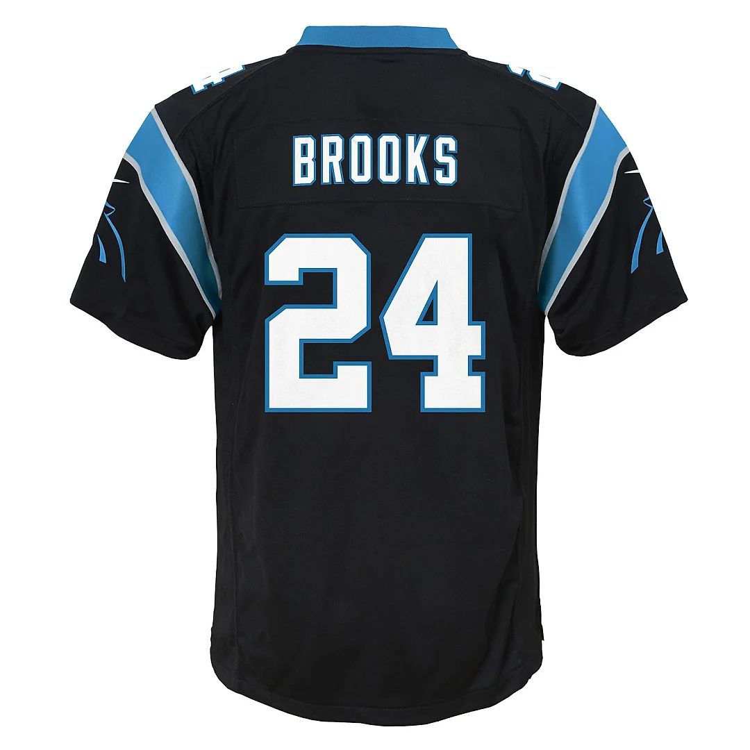 Zennovawear Jonathon Brooks Carolina Panthers Youth Game Jersey - Black
