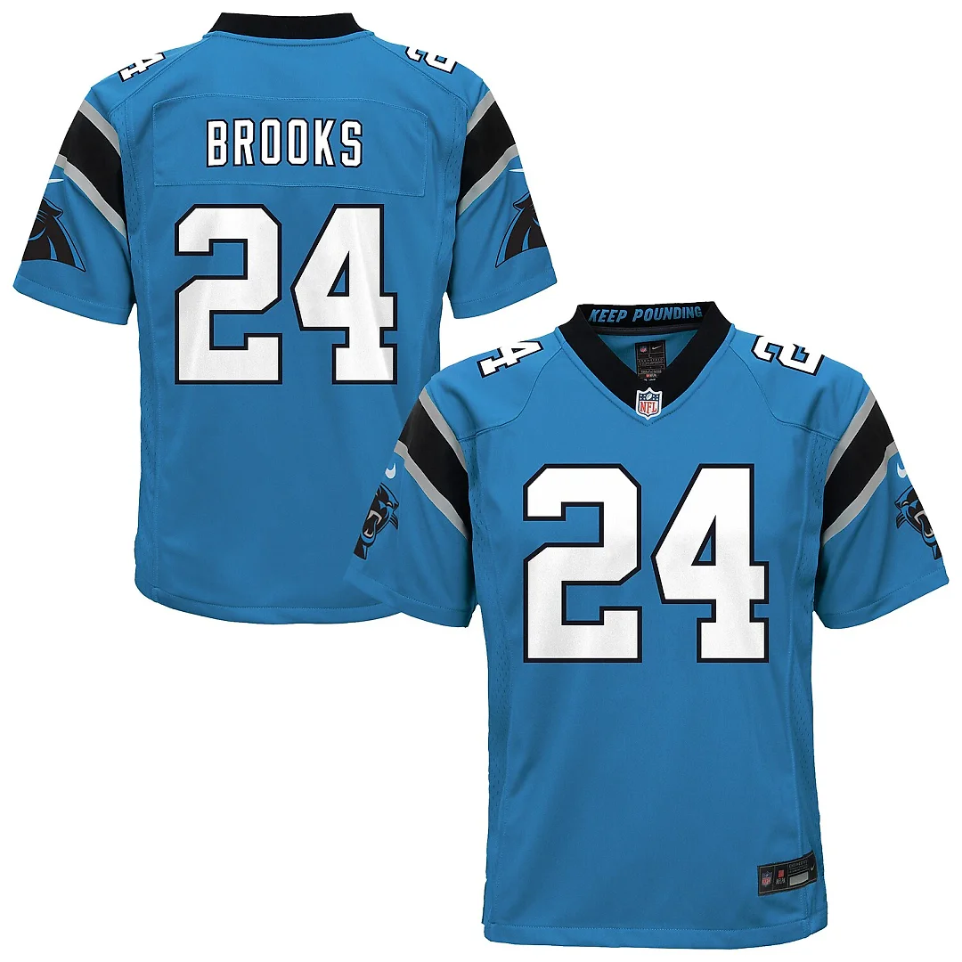 Zennovawear Jonathon Brooks Carolina Panthers Youth Game Jersey - Blue