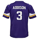 Zennovawear Jordan Addison Minnesota Vikings Youth Game Jersey - Purple