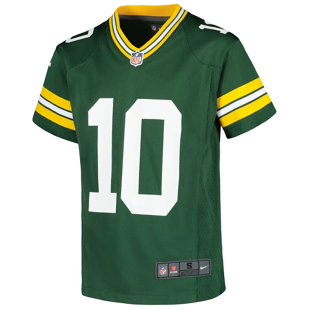 Zennovawear Jordan Love Green Bay Packers Youth Game Jersey - Green